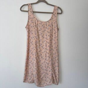 American Eagle Ditsy Floral Mini Dress Farm Cottage Prairie Pink Lined Sz M